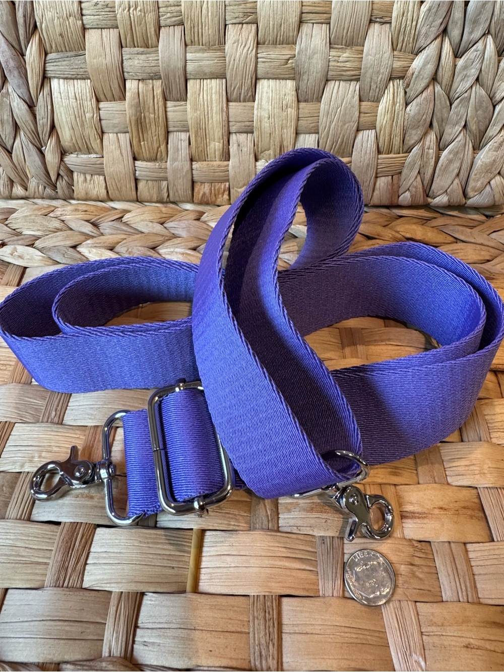 Adjustable Crossbody Strap Pretty Purple Small Claw Clasps